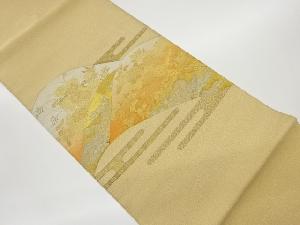 リサイクル 山並み・ヱ霞に秋草模様織出し袋帯